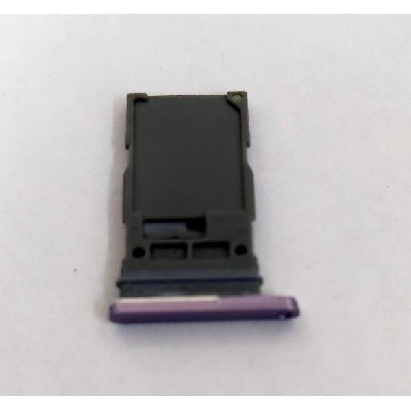 Soporte o bandeja single sim purpura para Samsung Galaxy S21 FE G990B calidad premium