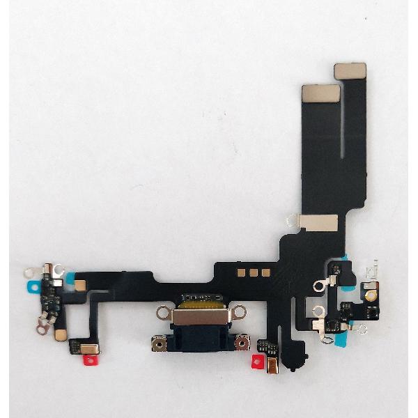 Flex puerto carga negro para IPhone 14 A2882 A2649 A2881 A2884 compatible