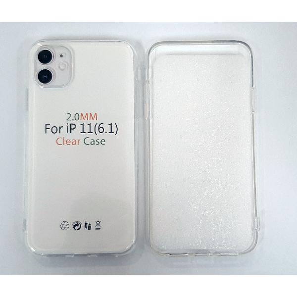 Funda de silicona transparente de 2 mm con cubierta de cámara para IPhone 11 A2111 A2221 A2223