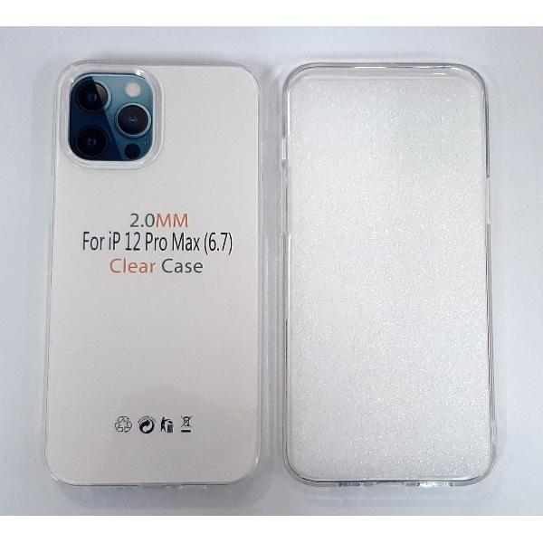 Funda de silicona transparente de 2 mm para iPhone 12 Pro Max A2342 A2410 A2411 A2412