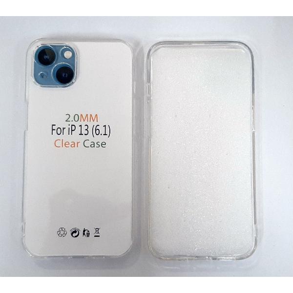 Funda de silicona transparente de 2 mm con cubierta de cámara para iPhone 13 A2482 A2633