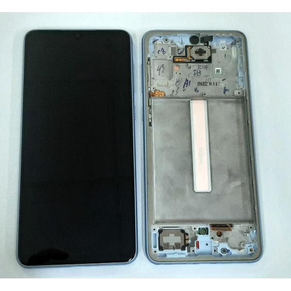 Pantalla lcd para Samsung Galaxy A33 5G SM-A336B GH82-28143C mas tactil negro mas marco azul Service Pack GH82-2814