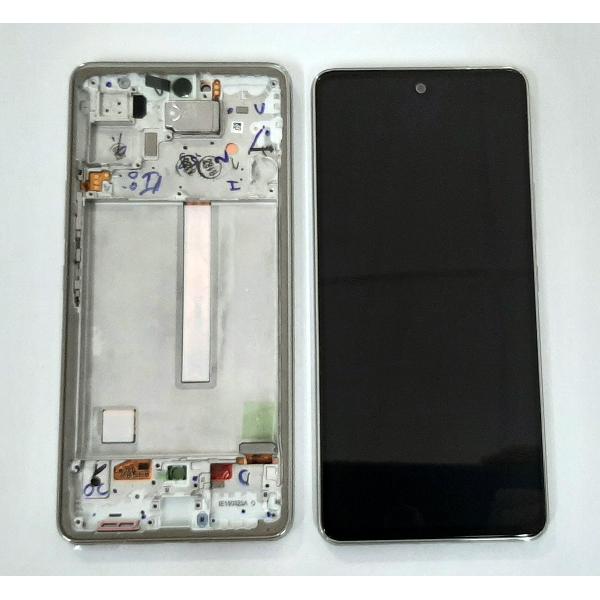 Pantalla lcd para Samsung Galaxy A53 5G SM-A536 GH82-28024B mas tactil negro mas marco blanco Service Pack