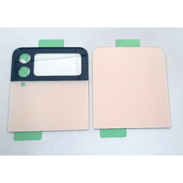 Set 2 tapa trasera o tapa bateria dorada para Samsung Galaxy Z Flip 4 SM-F721
