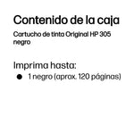 Cartucho tinta HP 305 3ym61ae negro deskjet 1210 - 1212