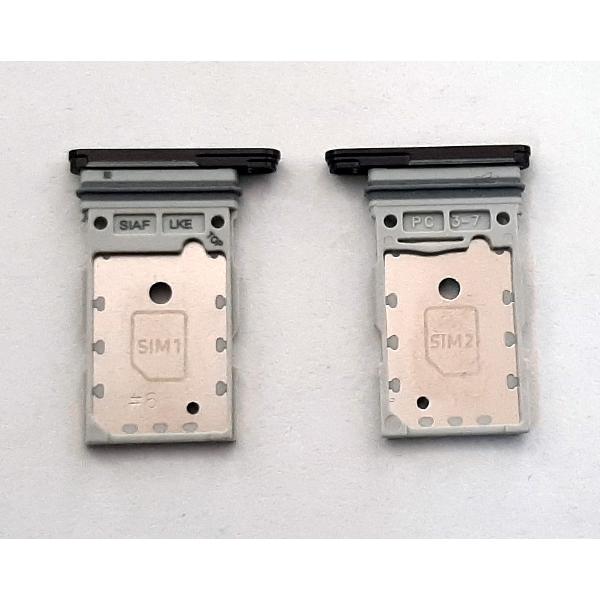 Soporte o bandeja dual sim negra para Samsung Galaxy S23 Plus SM-S916 calidad premium