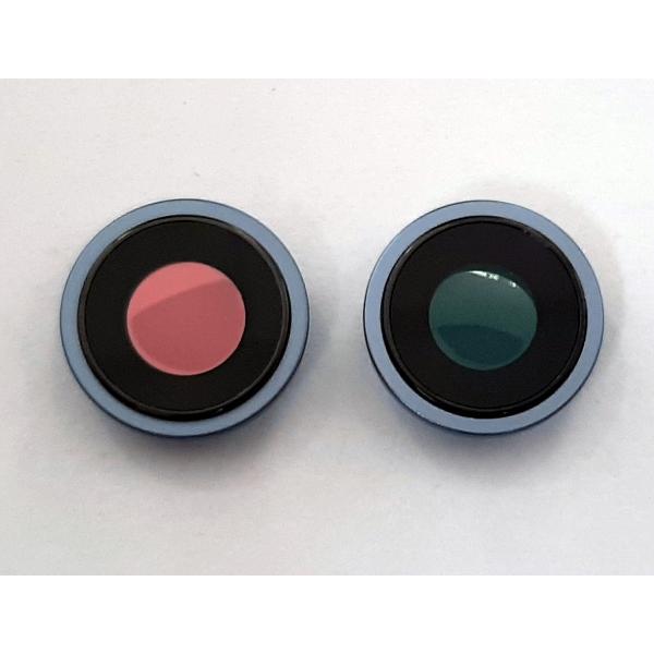 Set 2 cubierta camara azul para IPhone 14 14 Plus calidad premium