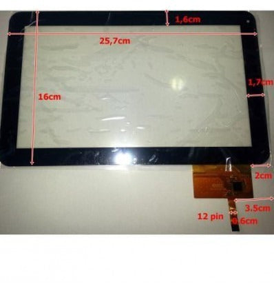 Pantalla táctil repuesto tablet china 10.1" modelo 17