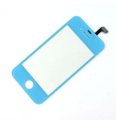 iPhone 4 4S Cristal + Digitalizador azul celeste