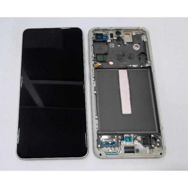 Pantalla lcd para Samsung Galaxy S21 FE SM-G990B GH82-26414C GH82-26420C mas tactil negro mas marco verde Service P