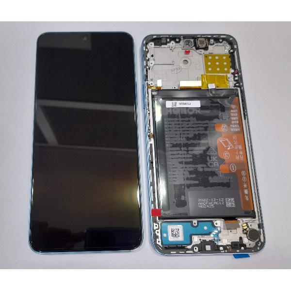Pantalla lcd para Huawei Honor X8a 0235AEUJ mas tactil negro mas marco azul Service Pack
