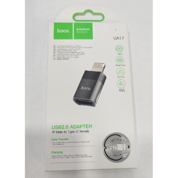 Adaptador HOCO UA17 iPhone Lightning Macho a Tipo C hembra USB 2.0