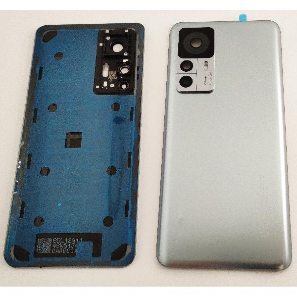 Tapa trasera o tapa bateria plata para Xiaomi  12T 108MP mas cubierta camara