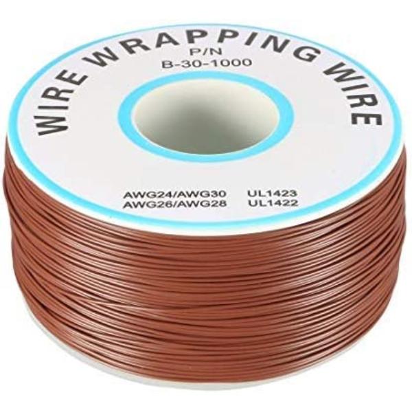 Hilo alambre wrapping marron DM-30-1000 AWG30 bobina 250m 0.20mm