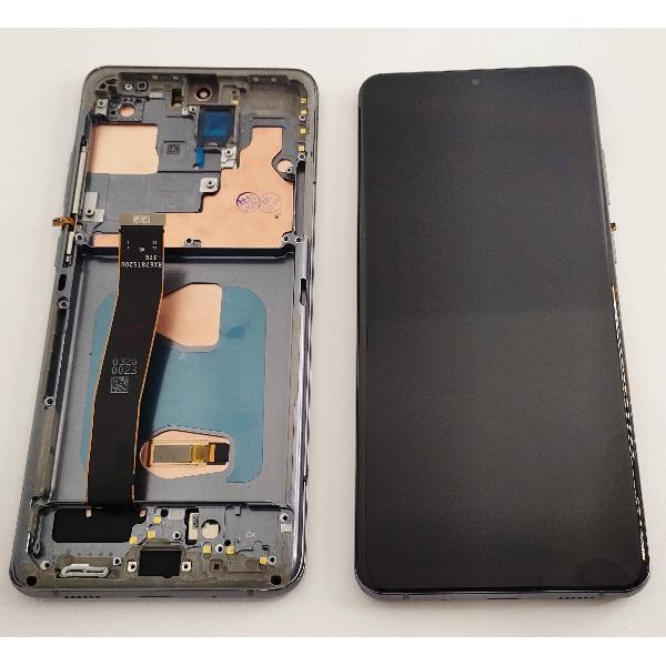 Pantalla oled para Samsung Galaxy S20 Ultra SM-G988 G988 mas tactil negro mas marco gris compatible
