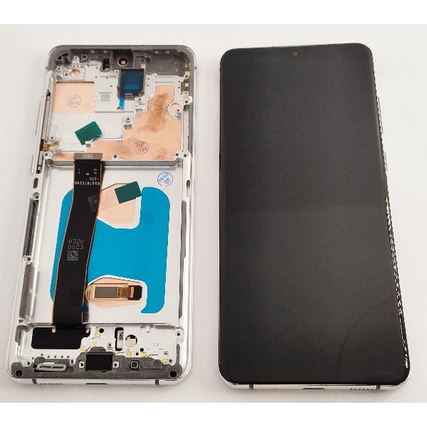 Pantalla oled para Samsung Galaxy S20 Ultra SM-G988 G988 mas tactil negro mas marco plata compatible