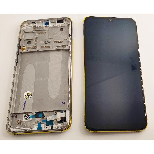Pantalla lcd para Xiaomi Mi A3 Mi CC9e mas tactil negro mas marco plata Service Pack