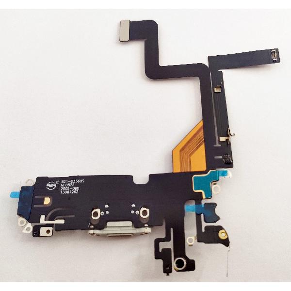 Flex puerto carga blanco para IPhone 14 Pro compatible