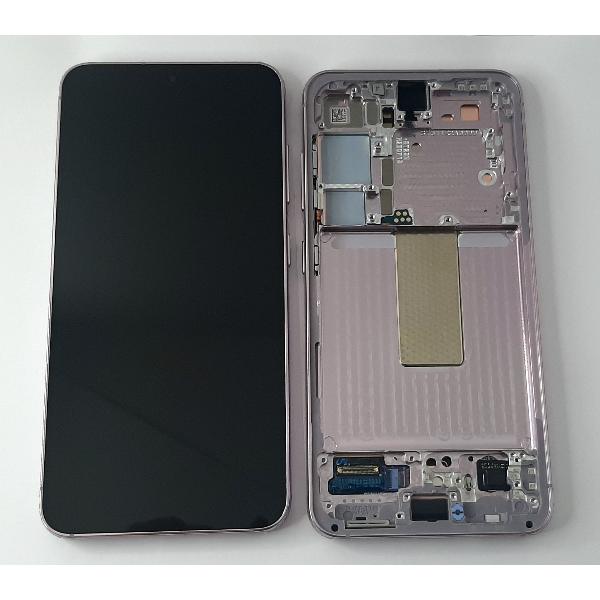 Pantalla lcd para Samsung Galaxy S23 SM-S911B mas tactil negro mas marco lavanda Service Pack GH82-30481D GH82-3048