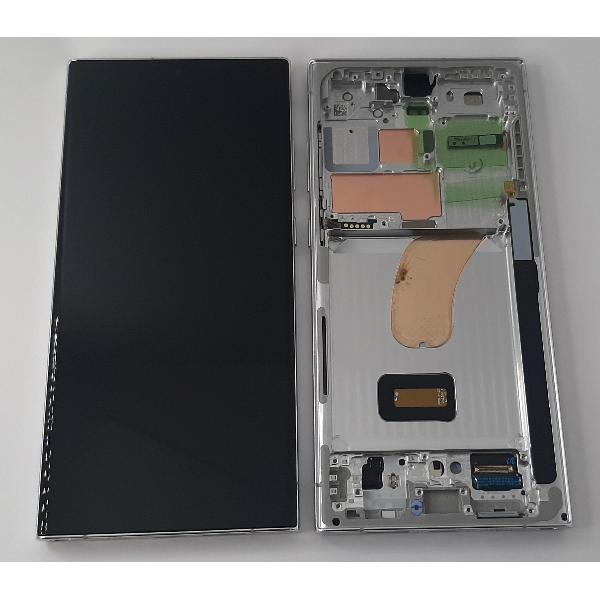 Pantalla lcd para Samsung Galaxy S23 Ultra SM-S918 mas tactil negro mas marco azul claro Service Pack GH82-30465G G