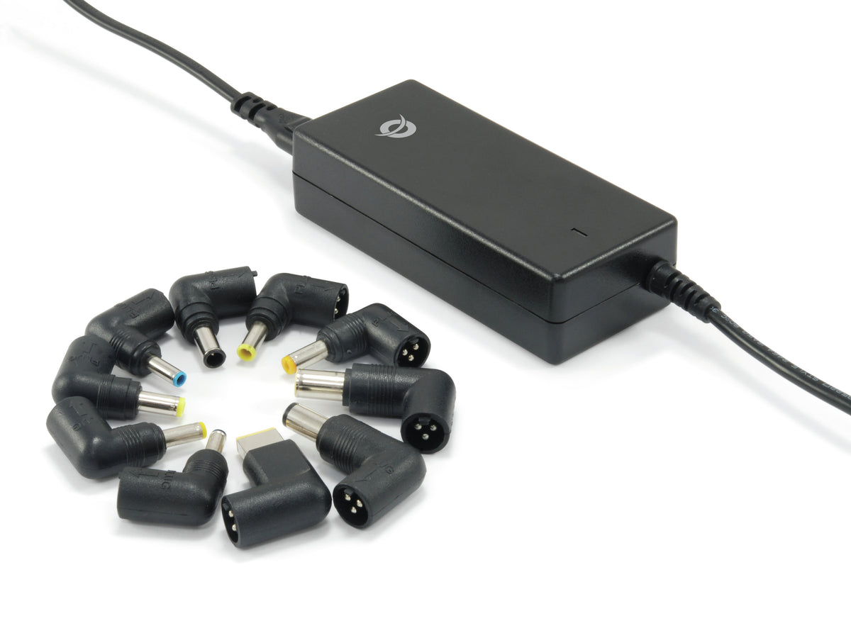 Cargador universal de portatil Conceptronic 65w automatico 18v a 20v 10 conectores