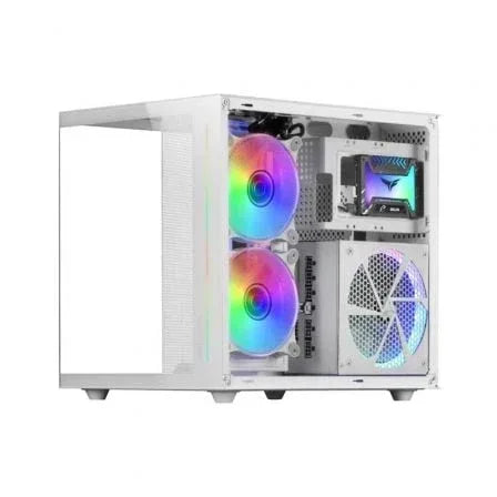 Caja Gaming Minitorre Mars Gaming MC-VIEW/ Blanca - PixelPlaza