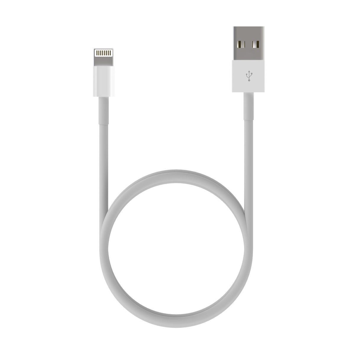 Cable USB 2.0 Lightning Aisens A102-0542/ USB Macho - Lightning Macho/ 50cm/ Blanco