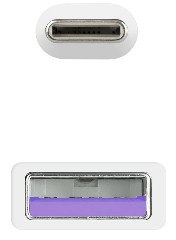 Cable USB 2.0 Nanocable 10.01.2103-W/ USB Tipo-C Macho - USB Macho/ 480Mbps/ 3m/ Blanco