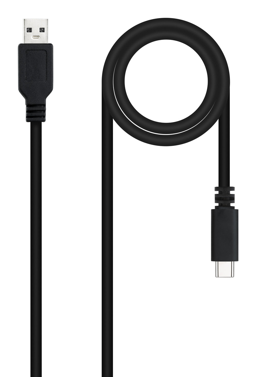 Cable USB 2.0 Nanocable 10.01.2103/ USB Macho - USB Tipo-C Macho/ 480Mbps/ 3m/ Negro