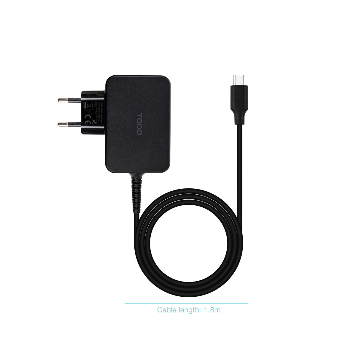Cargador pared tooq tqlc - usbcgan45pd 45w usb