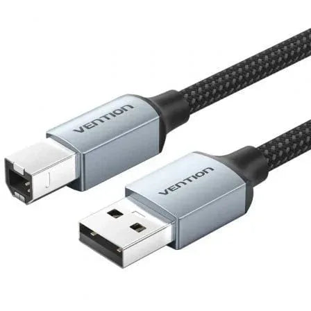 Cable USB 2.0 Impresora Vention CTTHG/ USB Tipo-B Macho - USB Macho/ 480Mbps/ 8m/ Gris - PixelPlaza