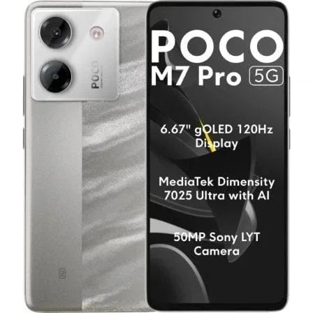 Smartphone Xiaomi POCO M7 Pro 8GB/ 256GB/ 6.67"/ 5G/ Plata - PixelPlaza