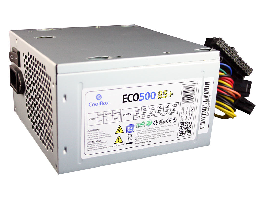 Fuente de alimentacion Coolbox ATX eco 500 85+ full range