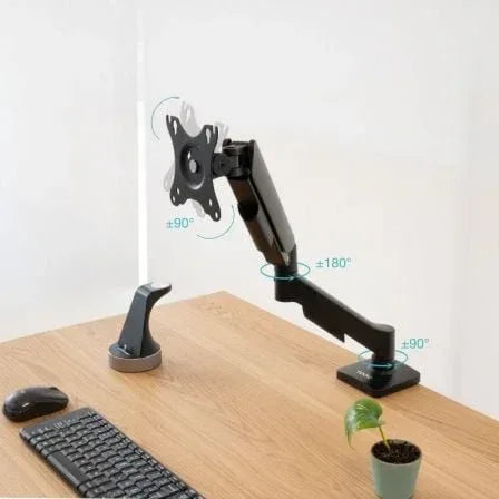 Soporte de Mesa para Monitor TooQ DB1733TNR-B/ Giratorio/ Inclinable/ hasta 9kg - PixelPlaza