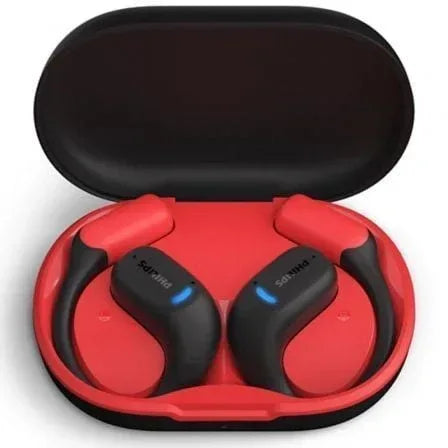 Auriculares Deportivos Bluetooth Philips TAA6709BK con estuche de carga/ Autonomía 7h/ Negros y Rojos - PixelPlaza
