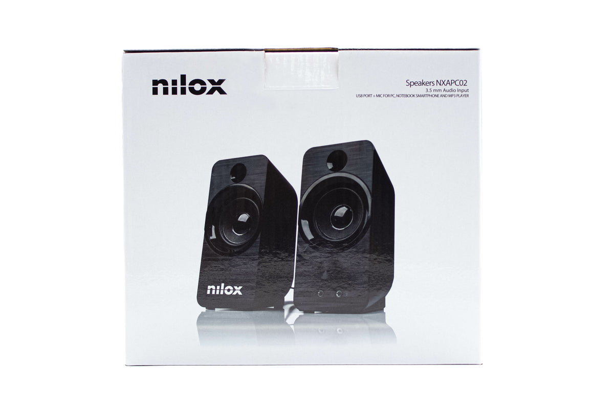 Altavoces pc nilox 2.0 6w negro