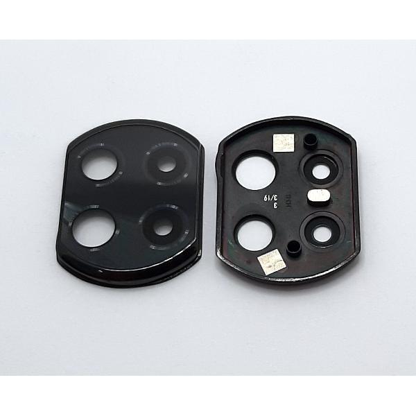 Soporte mas cristal camara negro para Xiaomi Redmi Note 9 Pro 5G calidad premium