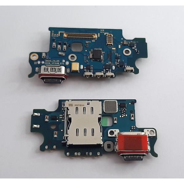 Flex puerto carga mas lector sim para Samsung Galaxy S23 Plus SM-S916 GH96-15620A Service Pack