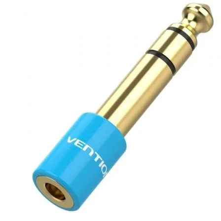 Adaptador Jack Vention VAB-S01-L/ Jack 6.5 Macho - Jack 3.5 Hembra/ Azul - PixelPlaza