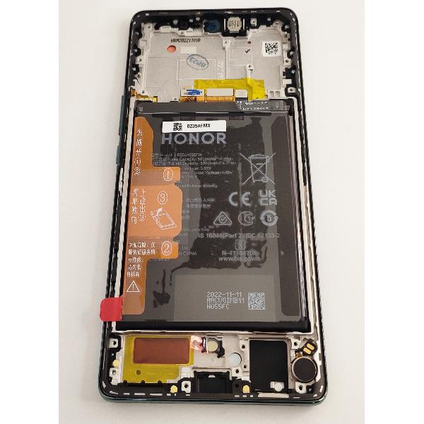 Pantalla lcd para Huawei Honor Magic 5 Lite H0235AEMX mas tactil negro mas marco verde esmeralda Service Pack