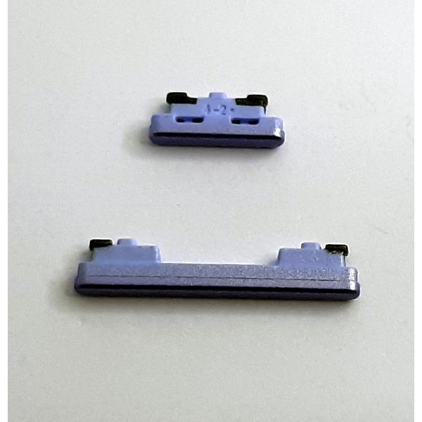Set 2 botones purpura para Samsung Galaxy S21 FE G990B calidad premium