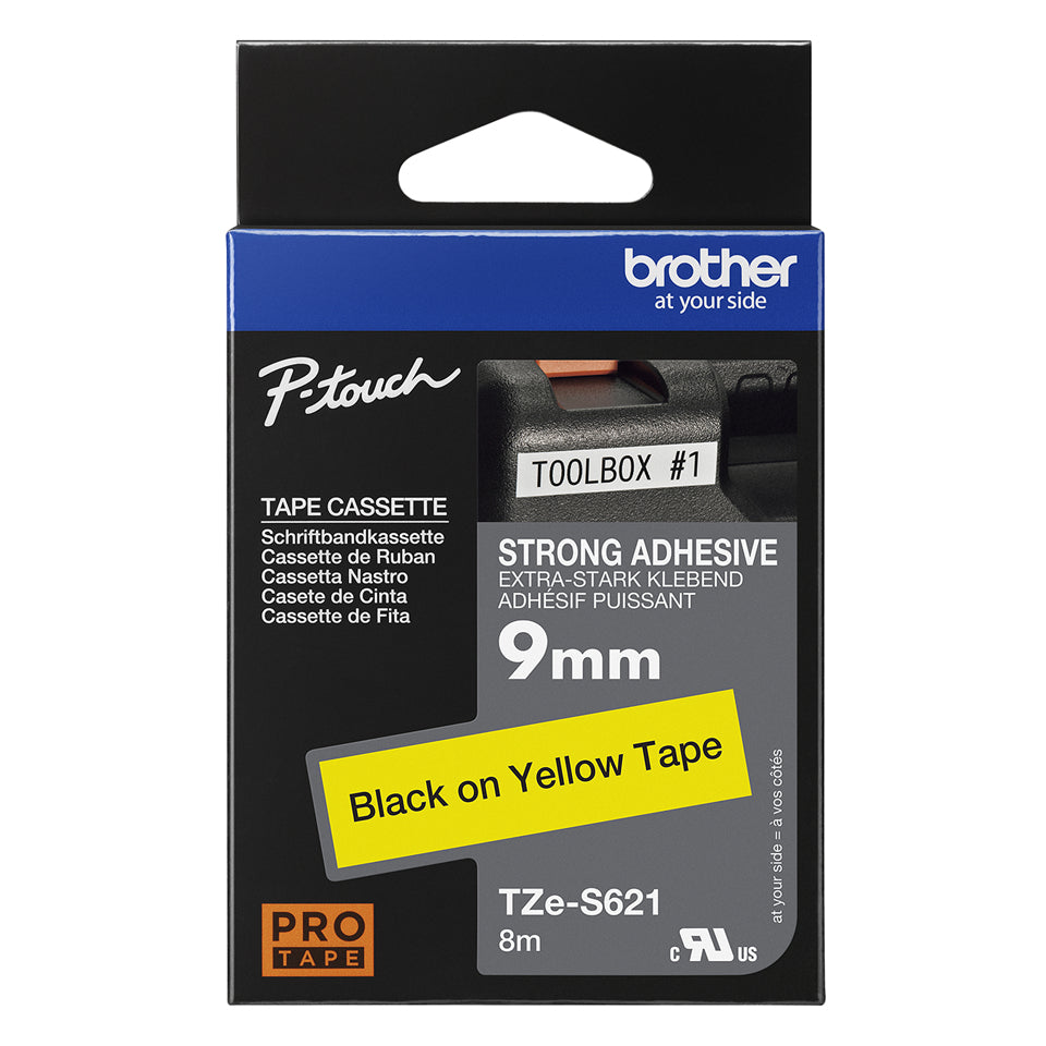 Cinta laminada Brother tzes621 9mm x 8m