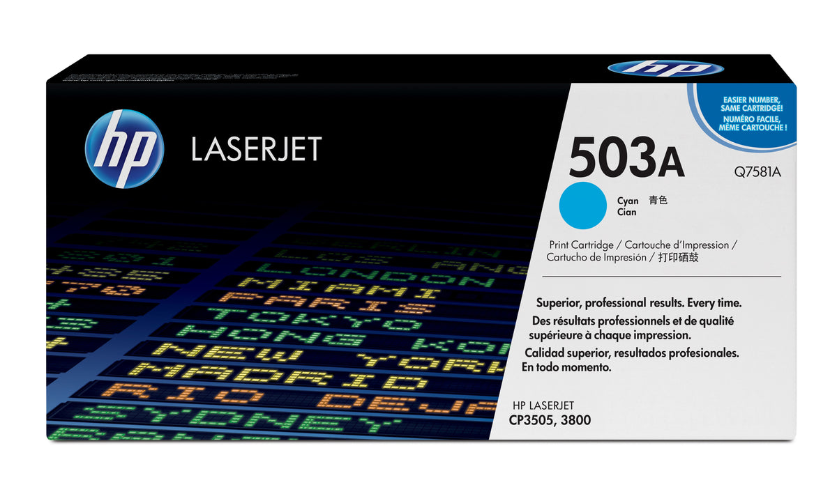 Toner Hp cian q7581a 6000 pag. laser jet cp3505 - 3800