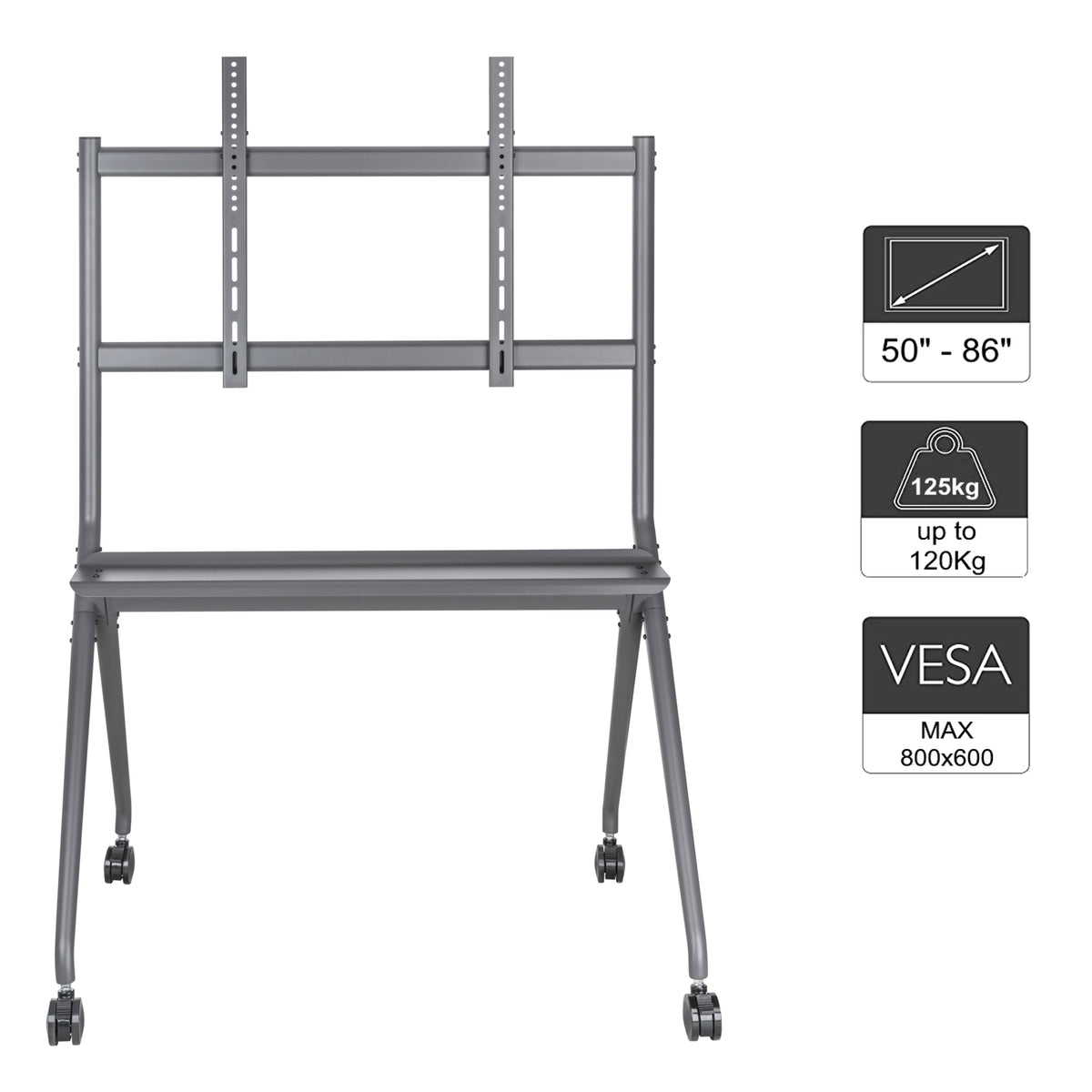 Pedestal móvil para suelo Ewent ew1542 para tv de 50 pulgadas - 86 pulgadas carga maxima 120kg