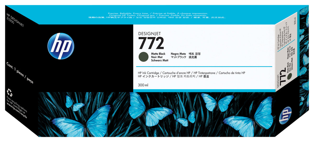Cartucho tinta HP 772 cn635a negro mate 300ml