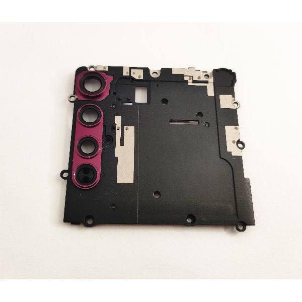 Carcasa sujecion placa para Motorola Moto Edge mas cubierta camara morada calidad premium