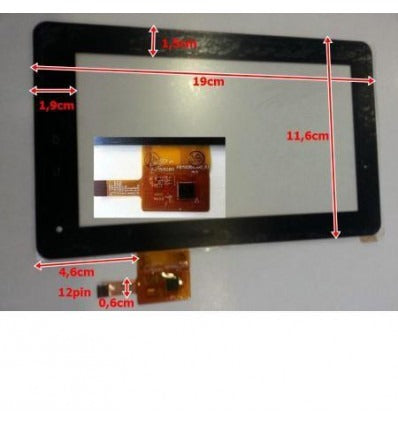 Pantalla táctil repuesto Tablet china 7 Modelo 37"