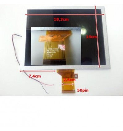 Pantalla lcd repuesto Tablet China 8 Modelo 1"