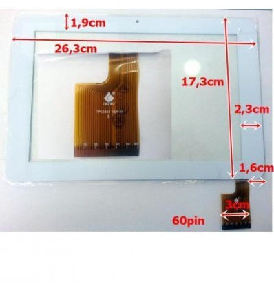 Pantalla táctil repuesto tablet china 10.1 modelo 18"