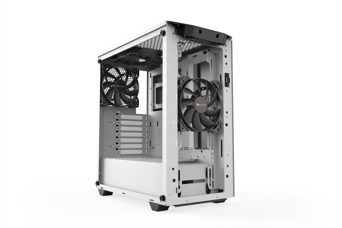 Caja ordenador gaming ATX be quiet! pure base 500dx white tira LED argb frontal · cristal templado · 3x ventilador 140